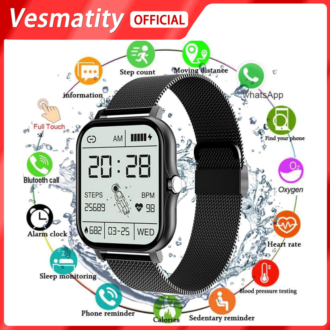 CT2 Smart Watch Full Touch Fitness Smart Watch