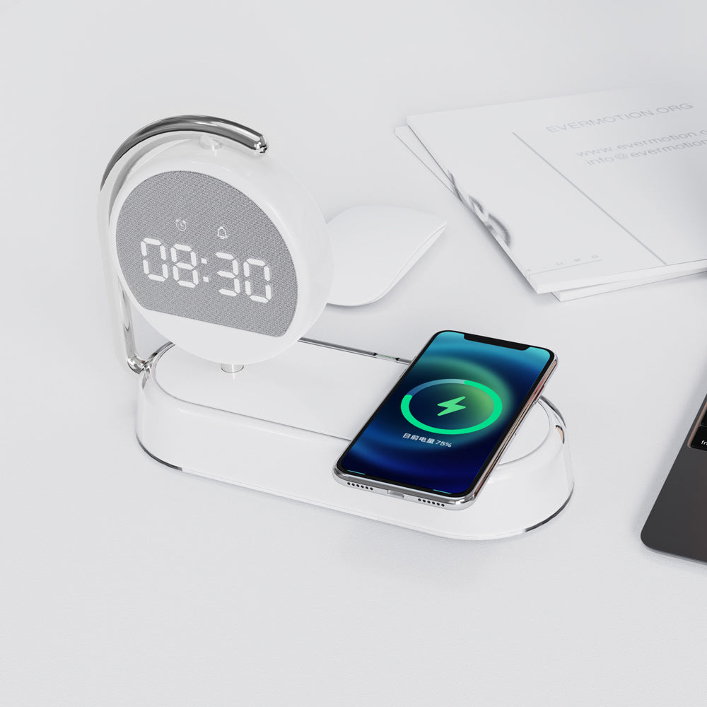 Multifunctional Digital Alarm Clock with Wireless Charger