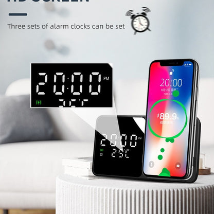  Phone Stand Wireless Charging Clock Alarm