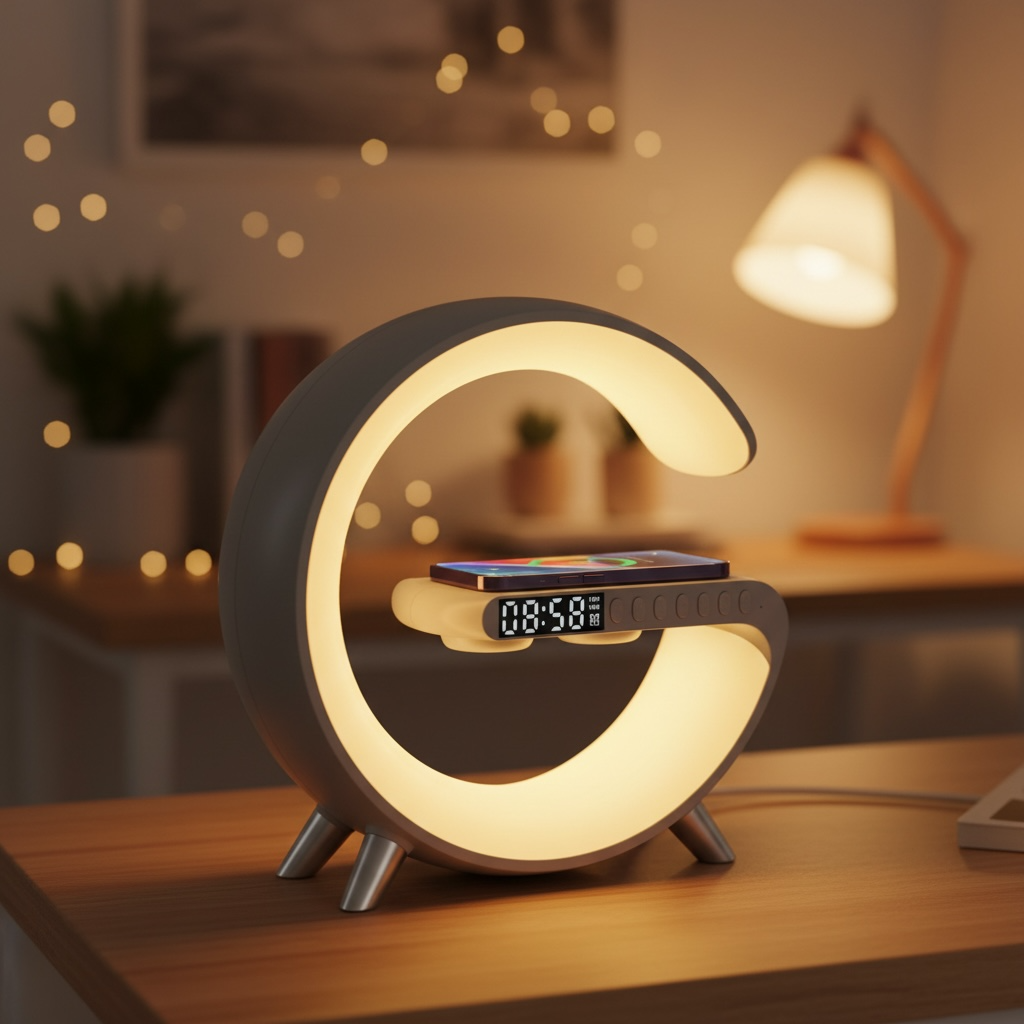 G-Lampe 3-in-1 LED Bluetooth mit kabellosem Laden – EliteNation