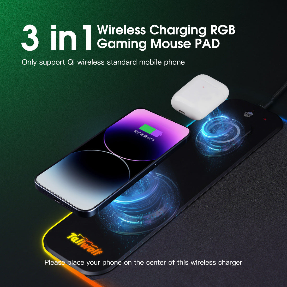Magnetisches Mousepad Wireless Charging 3-in-1 – EliteNation