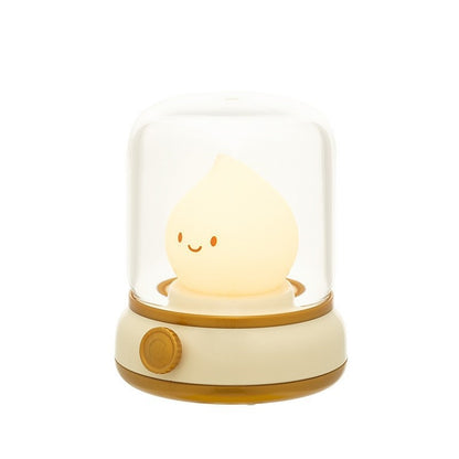 Mini LED Nachtlampe USB in Gelb und Grün, niedliches Retro-Design mit dimmbaren Licht für gemütliche Atmosphäre.