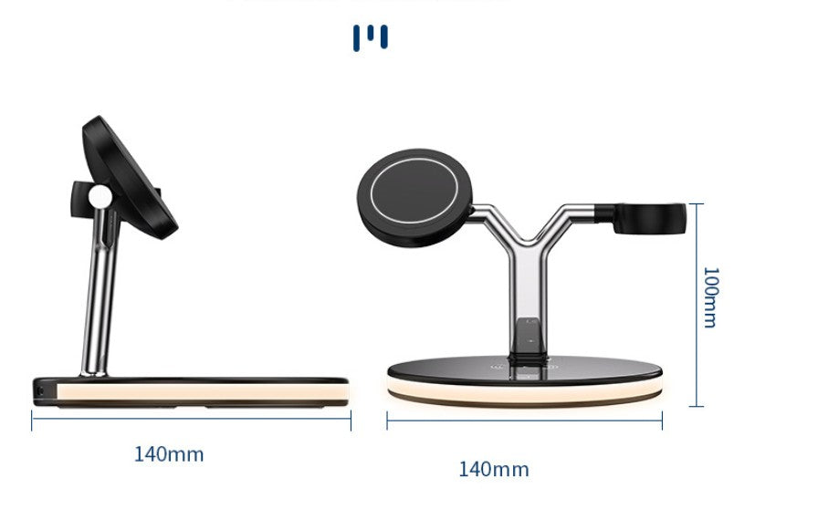 three-in-one wireless charging watch headset