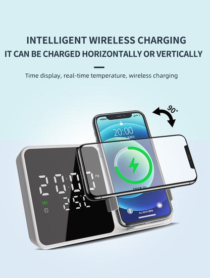  Phone Stand Wireless Charging Clock Alarm