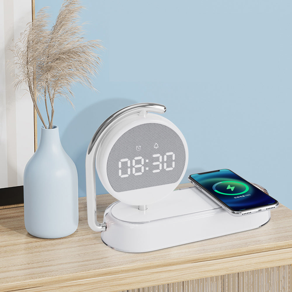 Multifunctional Digital Alarm Clock with Wireless Charger