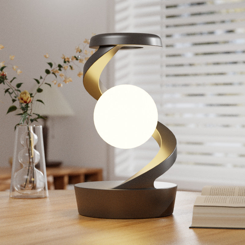 Mond Tischlampe Wireless Charging auf Nachttisch