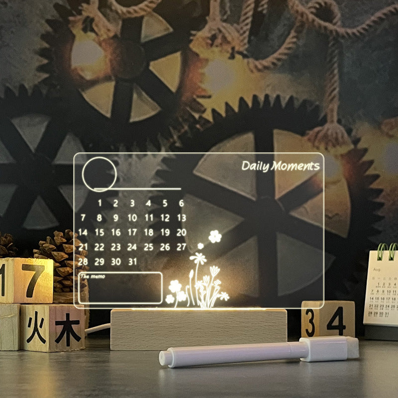 LED Message Board beschreibbare Nachtlampe mit Stift