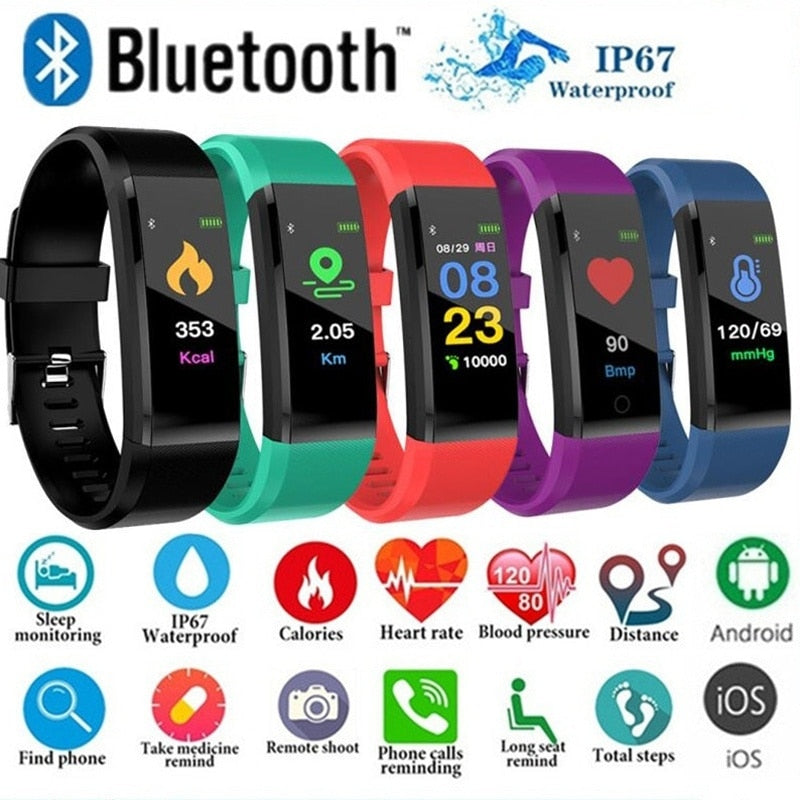 Smart Watch Fitness Tracker Bracelet Waterproof 