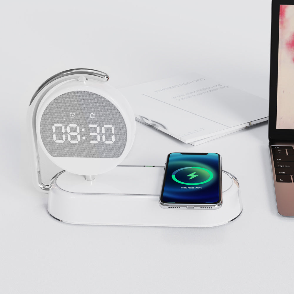 Multifunctional Digital Alarm Clock with Wireless Charger