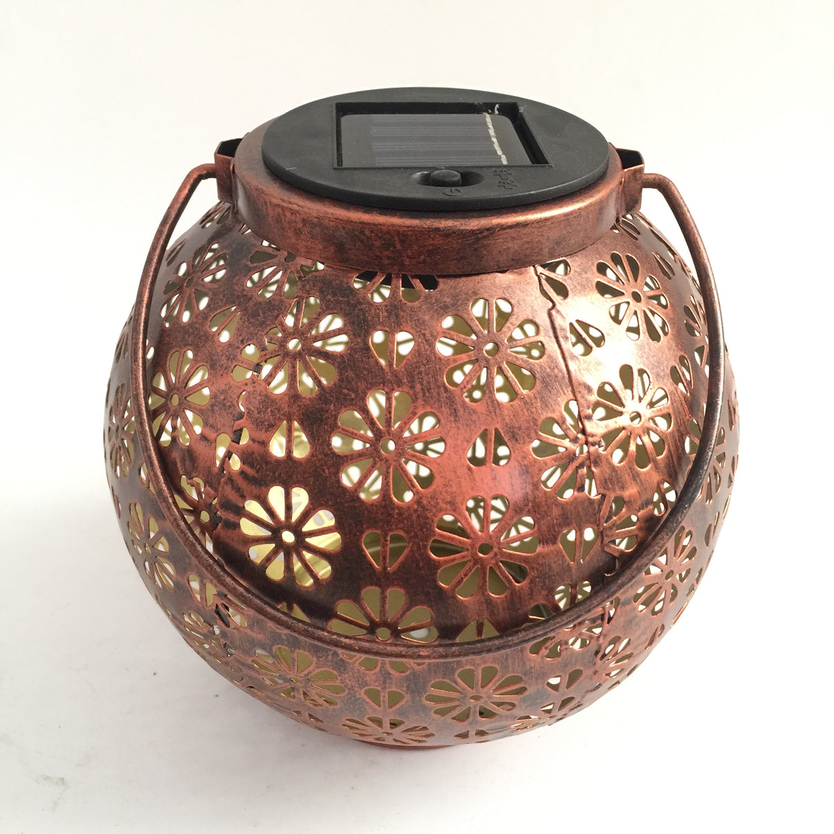 Home Garden Solar Wrought Iron Wind Lantern