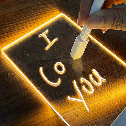 LED Message Board beschreibbare Nachtlampe mit Stift