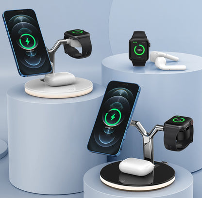 three-in-one wireless charging watch headset