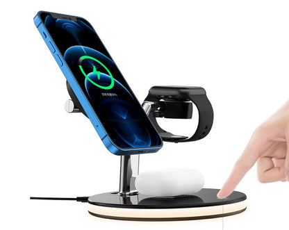 three-in-one wireless charging watch headset