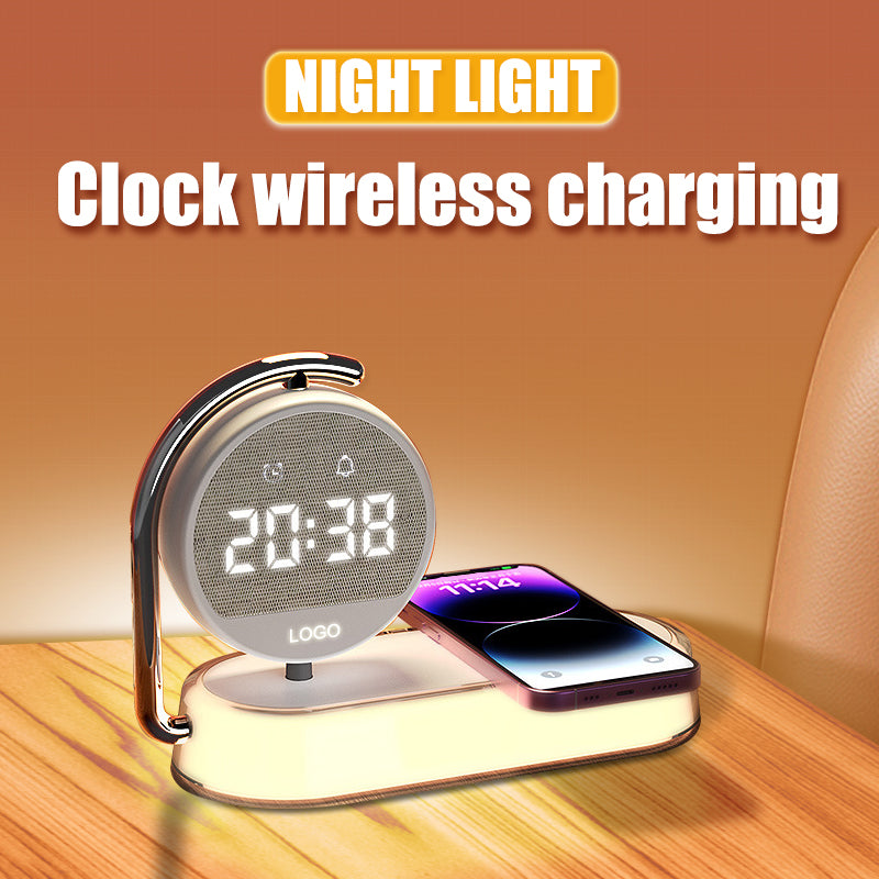 Multifunctional Digital Alarm Clock with Wireless Charger