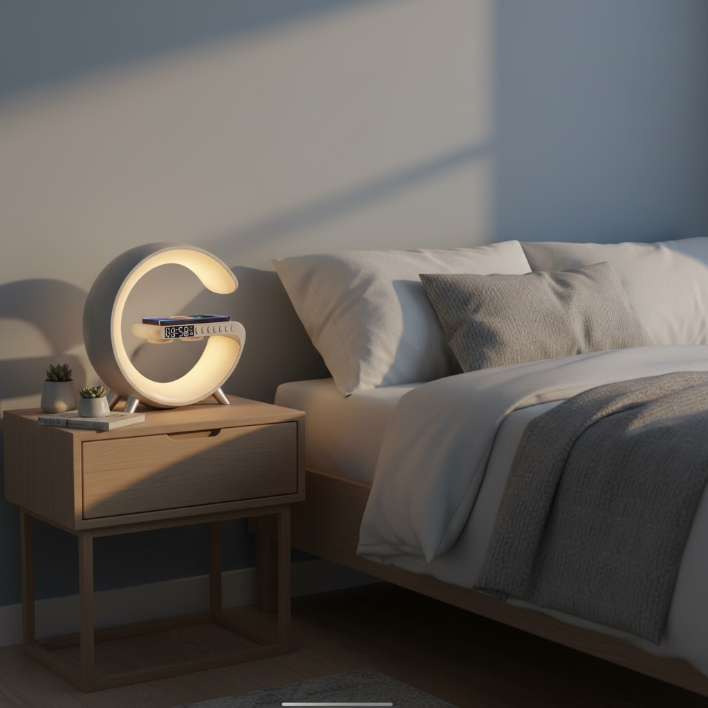 G-Lampe 3-in-1 LED Bluetooth mit kabellosem Laden – EliteNation