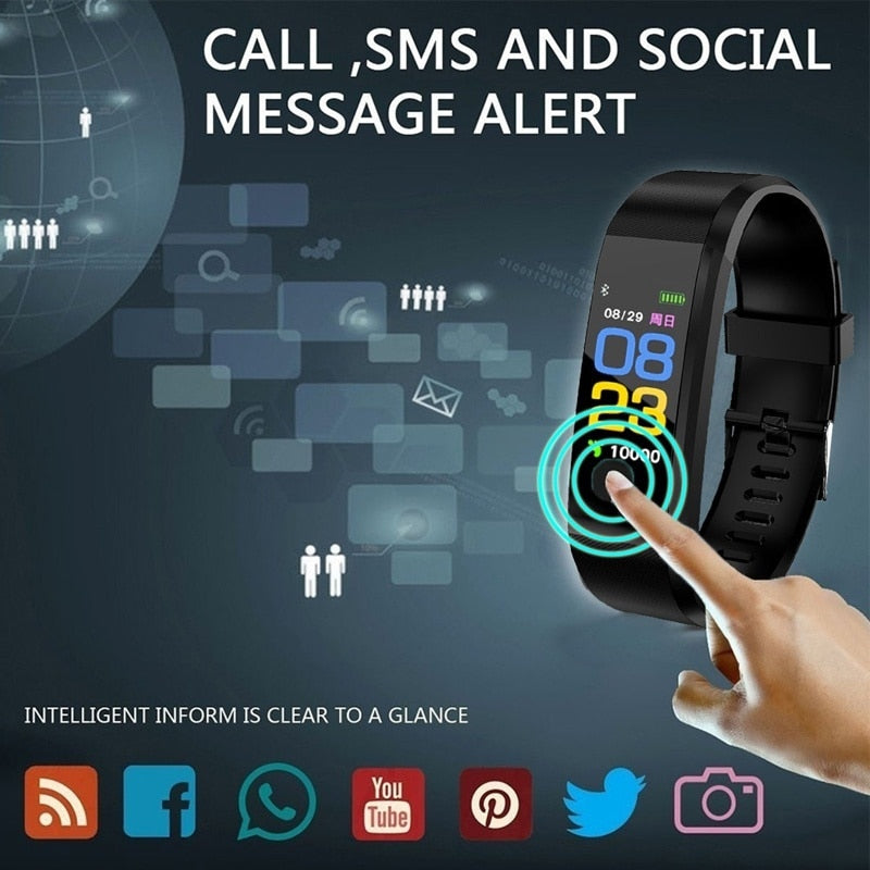 Smart Watch Fitness Tracker Bracelet Waterproof 