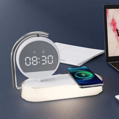 Multifunctional Digital Alarm Clock with Wireless Charger