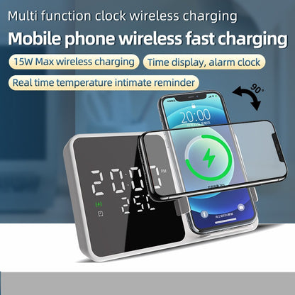 Phone Stand Wireless Charging Clock Alarm