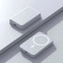 Magnetische Wireless Powerbank am Smartphone befestigt