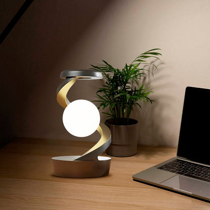 Mond Tischlampe Wireless Charging auf Nachttisch