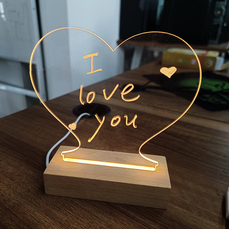 LED Message Board beschreibbare Nachtlampe mit Stift